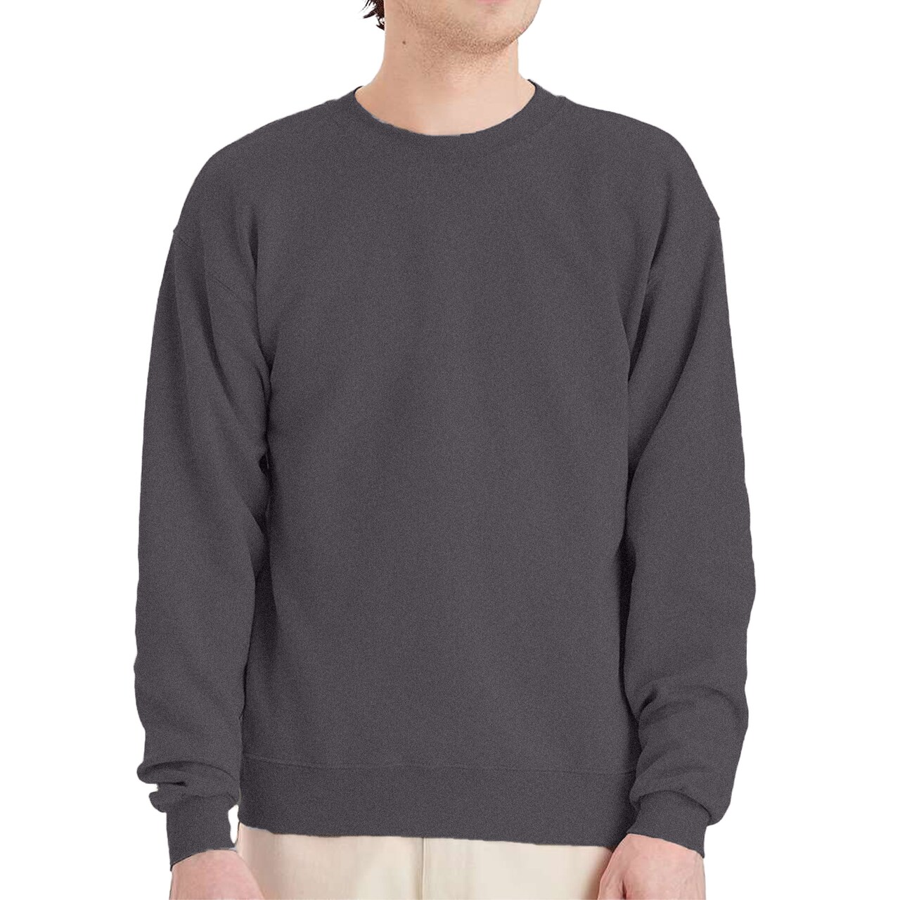 Hanes EcoSmart Unisex Crewneck Sweatshirt P160 Cotton-Poly Blend Fleece for Crafts